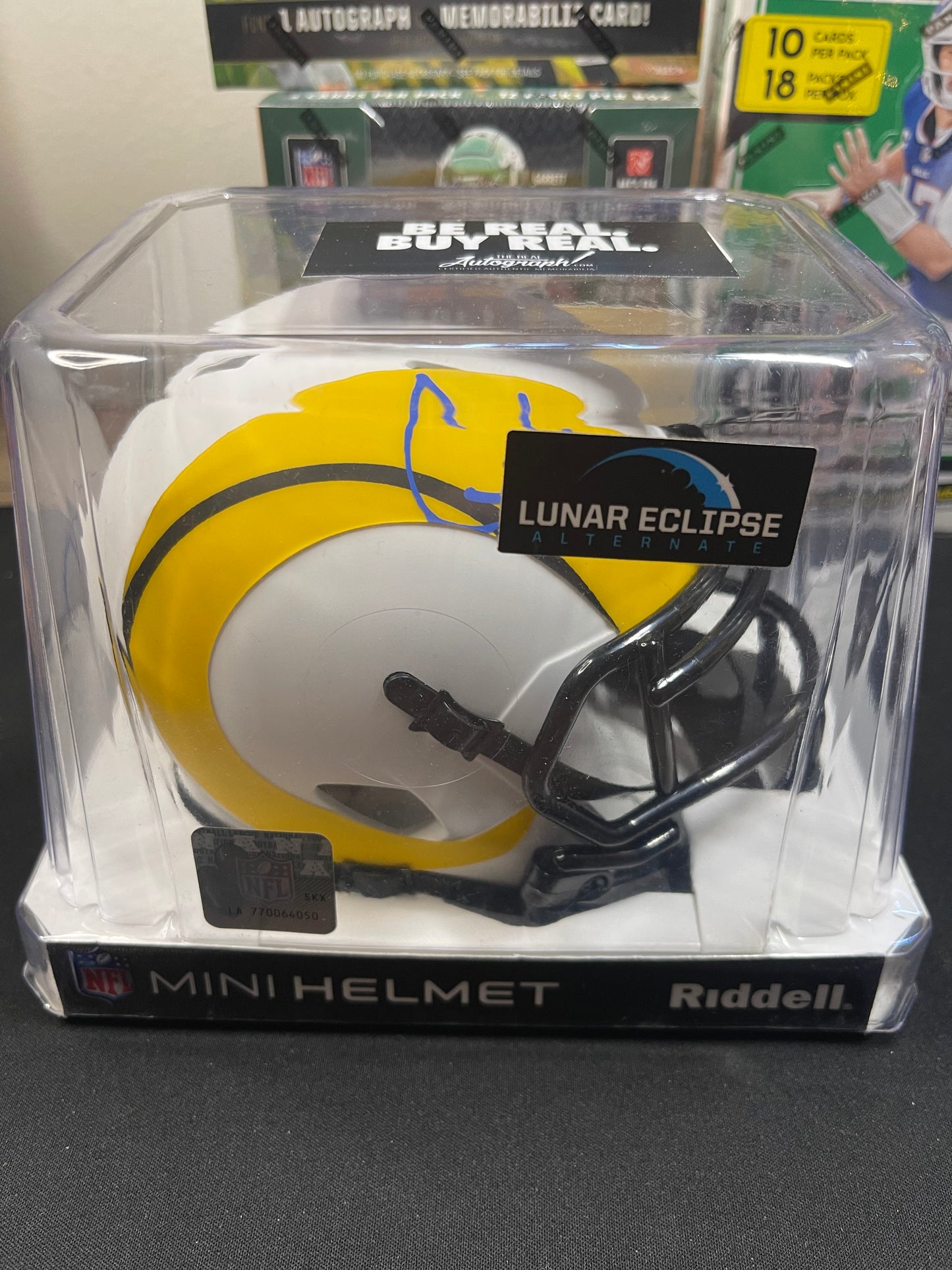 Cooper Kupp Lunar Eclipse Autographed Mini Helmet